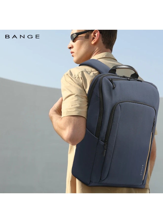 بانجي BANGE 7856 Blue New Arrivals Stylish Waterproof Business Commuting Laptop Backpack Ergonomic Lightweight School Bag Backpack Wholesale - Image 3